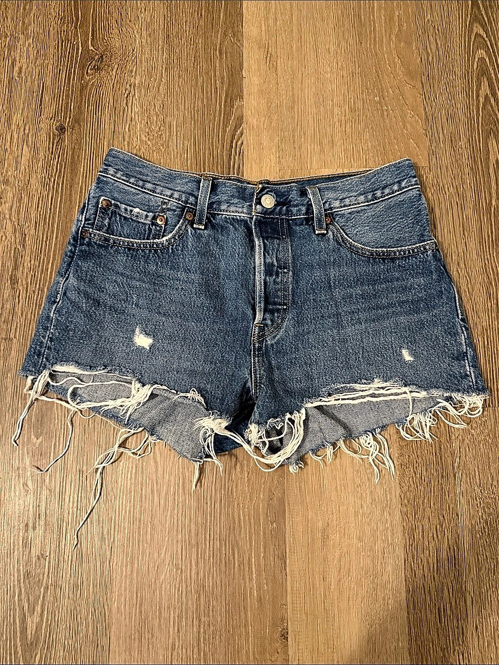 Levi's 501 Original Cut-Off Shorts Blue Waist 28